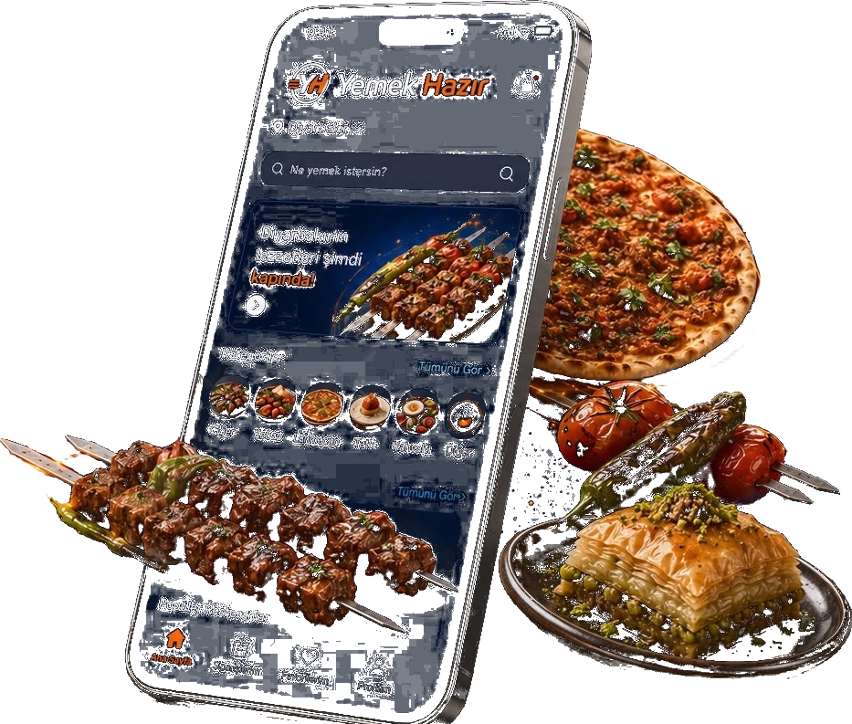 YH Yemek Hazır mobil uygulama tanıtım görseli
